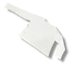 NWT Old Navy 100% Cotton Mariner Long Sleeve T Shirt L Tall Loose Fit - White